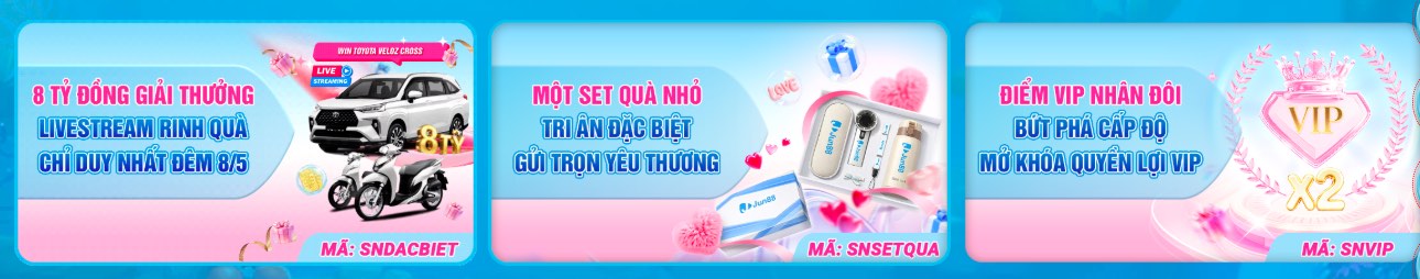 Khuyến mãi hấp dẫn cho hội viên Jun88